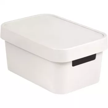 CURVER Infinity Recycled 4,5 l talpykla su dangteliu, 27 x 19 x 12 cm, balta