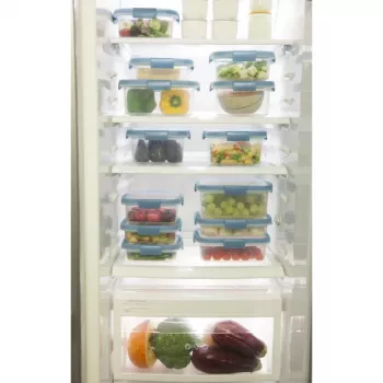 CURVER Smart Eco Fresh stačiakampė maisto laikymo dėžė 5L, permatoma, su žaliu dangteliu