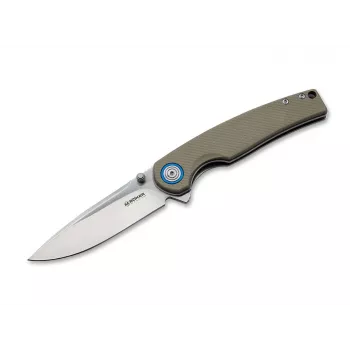 Boker Magnum Shark Knife 01SC007 sulankstomas peilis su 440A plieno ašmenimis ir G-10 rankena, juodas