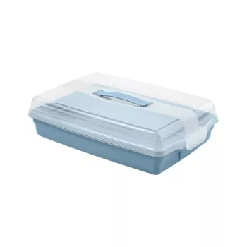 CURVER Smart To Go stačiakampė torto transportavimo dėžė 45 x 29,5 x 11,1 cm, mėlyna