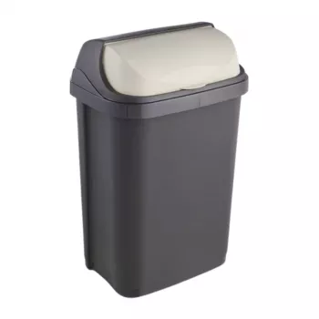 KEEEPER Rasmus 10L šiukšlių krepšys su sukamuoju dangteliu, grafito spalvos