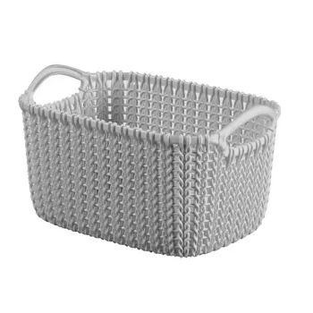CURVER Basket Knit XS stačiakampė pintinė 3L šviesiai pilka 25x18x14cm