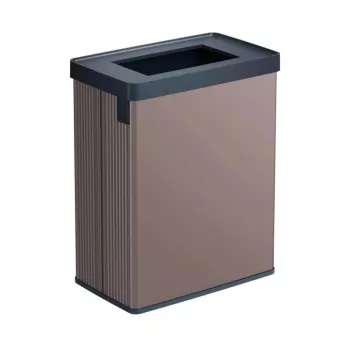 CURVER Verto Recycle stačiakampė metalizuota šiukšlių dėžė 54L Pearl Pink