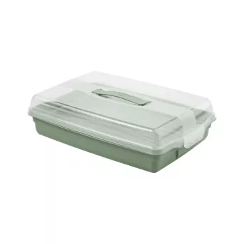 Curver stačiakampė pyragų transportavimo dėžė 45x29,5x11,1 cm, žalia