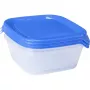 CURVER Fresh&Go maisto indų rinkinys, 3 vnt., 0,8 l, mėlynas, su hermetiškais dangčiais, be BPA, tinka mikrobangų krosnelei, šaldymo kamerai, indaplovei