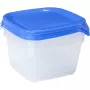 Curver Fresh & Go kvadratinių maisto talpyklų rinkinys, 3 vnt., 1,2L, mėlynos spalvos