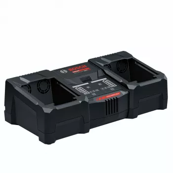 Bosch EXAL18V2-320 (C) dviejų lizdų greitasis įkroviklis 18V Li-ion akumuliatoriams, 16A, Active Air Cooling, Bluetooth-ready