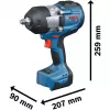 Bosch GDS18V-1400 BITURBO Brushless 3/4 inch akumuliatorinis smūginis veržliasukis (be akumuliatoriaus, L-Boxx)