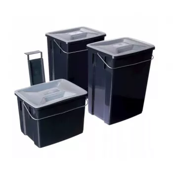 CURVER Biobox atliekų kibirų rinkinys 2x10L + 6L pilkas