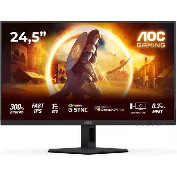 AOC 25G4SRE 24,5 inch Full HD IPS žaidimų monitorius, 180Hz, 0,5ms, DisplayHDR 400, FreeSync Premium, reguliuojamo aukščio