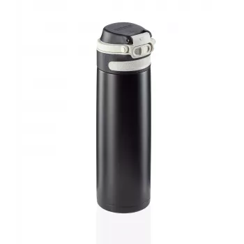 LEIFHEIT Thermo Flip 600ml juodas termo puodelis kelionėms