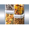LEIFHEIT Fresh&Easy maisto laikymo indas 1,2 L, hermetiškas, be BPA, permatomas su baltu/pilku dangteliu