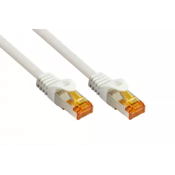 Kabelmeister Cat.7 S/FTP tinklo kabelis RJ45, TPE, be halogenų, baltas, 0,5m