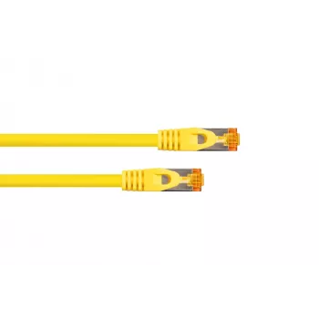 KABELMEISTER Cat.7 S/FTP tinklo kabelis, RJ45, TPE apvalkalas, be halogenų, geltonas, 1m