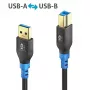 PureLink FlexInstall USB-A į USB-B kabelis USB 3.0 5Gbps 1,50m juodas