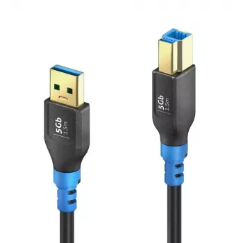 PureLink FlexInstall USB-A į USB-B kabelis USB 3.0 5Gbps 1,50m juodas