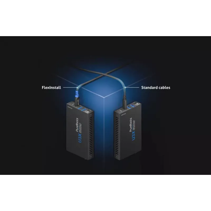 PureLink FlexInstall USB-A į USB-B kabelis USB 3.0 5Gbps 1,50m juodas