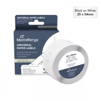 MediaRange terminio popieriaus etiketės Dymo 11352/S0722520, 25x54mm, 500 vnt., baltos, tiesioginės terminės
