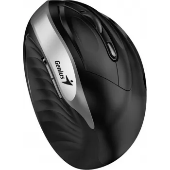 UNITEK Genius Ergo 8250S belaidė ergonominė pelė, 1600 DPI, juoda-sidabrinė