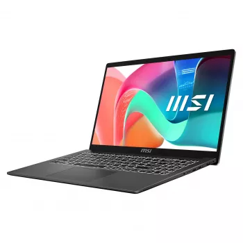 MSI Modern 15 F1MG-1246FRNN nešiojamas kompiuteris, 15,6 colio Full HD IPS, Intel Core 5 120U, 16GB DDR4, 512GB SSD, Windows 11 Pro, prancūziška AZERTY klaviatūra