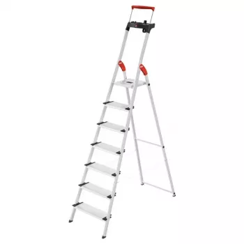 HAILO L85 ComfortLine aliuminės buitinės kopėčios, 7 pakopų, 150 kg, EN 131