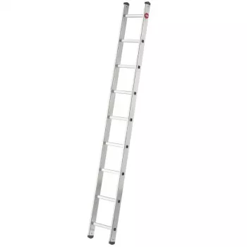Hailo ProfiStep uno 7109-007 aliumininės atraminės kopėčios, 7 pakopos, maks. darbinis aukštis 3,5 m, sidabrinės