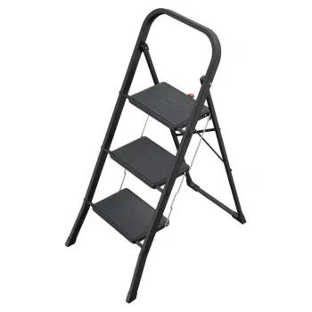 HAILO K44 StandardLine sulankstoma laiptelė su 3 pakopomis, apsaugine rankena, juoda, 150 kg