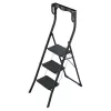 HAILO K77 ComfortLine sulankstoma laiptelė, 3 pakopos, aliuminis, apsauginė rankena, juoda, 150 kg