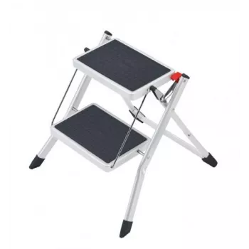 HAILO Folding Step Bench MK60 StandardLine plieninės 2 pakopų laiptelės, baltos