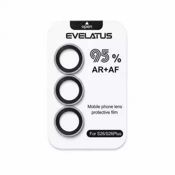 Evelatus Samsung Galaxy S26 Camera Lens Protector Armor Clear - 9H grūdinto stiklo, itin plonas, atsparus pirštų atspaudams, be burbuliukų