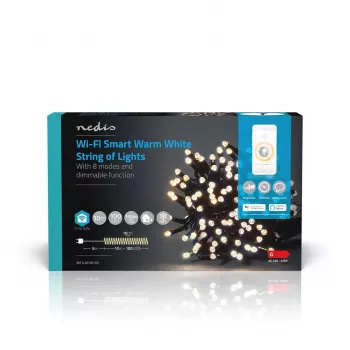 Nedis SmartLife Wi-Fi LED girlianda Warm White 10 m 100 LED IP44 WIFILX01W100