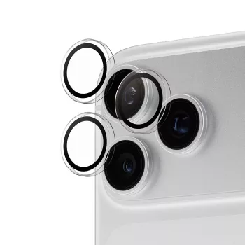 PanzerGlass PG Hoops iPhone 15 Pro/Pro Max fotoaparato objektyvo apsauga - permatomas grūdintas stiklas, 9H, apsauga nuo pirštų atspaudų, atsparus įbrėžimams, lengvas montavimas