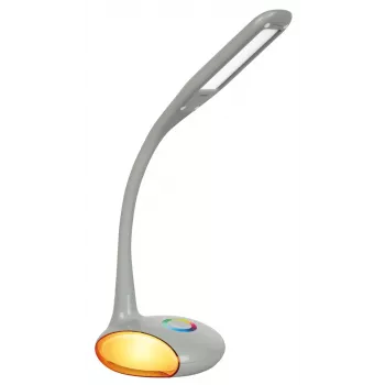 Activejet VENUS RGB pilkos spalvos LED stalinė lempa su kintančios spalvos pagrindu ir USB įkrovimu