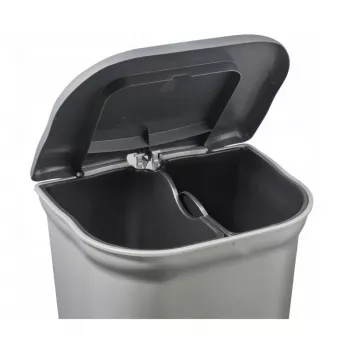 KEEEPER Torge pedal bin atliekų rūšiavimui 2x11L šviesiai sidabrinis