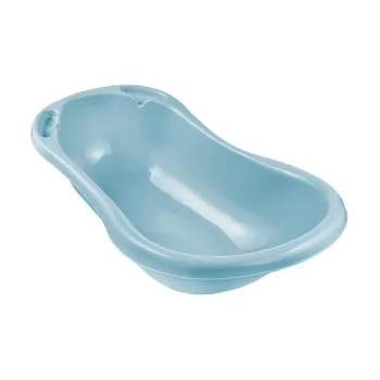 KEEEPER kūdikių vonelė 84 cm Wiktoria Pure Blue – ergonomiška neslystanti vonelė su vandens išleidimo kamščiu, BPA-free PP, 25 L