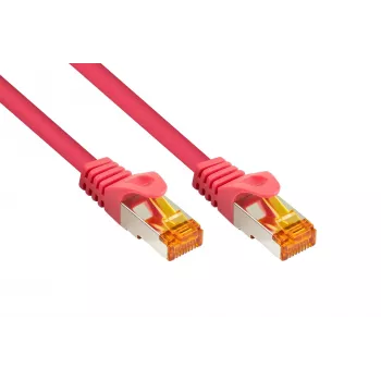 Kabelmeister RJ45 tinklo kabelis Cat.7 S/FTP, TPE apvalkalas, be halogenų, magenta, 0,25 m