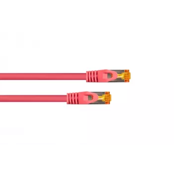 Kabelmeister RJ45 tinklo kabelis Cat.7 S/FTP, TPE apvalkalas, be halogenų, magenta, 0,25 m