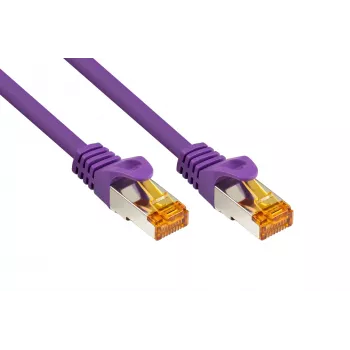 KABELMEISTER Cat.7 S/FTP tinklo kabelis, RJ45, TPE apvalkalas, be halogenų, violetinė, 3m