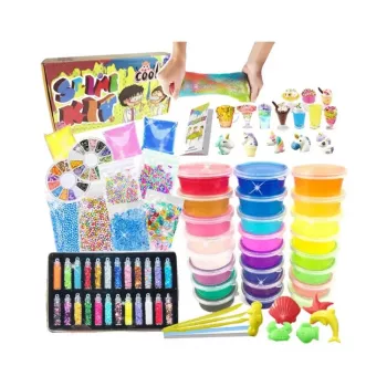 iLike Slime DIY Kit XL pilnas rinkinys slaimo gamybai namuose, įvairiaspalvis