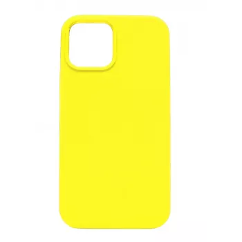 Evelatus Apple iPhone 12 mini Premium Soft Touch silikoninis dėklas citrinos geltonumo