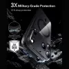 ESR Classic Hybrid MagSafe ir grūdinto stiklo dėklas iPhone 17 Pro Max / 18 Pro Max - permatomas su juodu rėmeliu