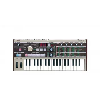 Korg microKORG analoginis modeliavimo sintezatorius su 37 mini klavišais ir vokoderiu, pilkas