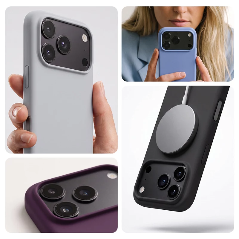 Crong Color Cover Magnetic dėklas iPhone 18 Pro Max / 17 Pro Max (juodas)