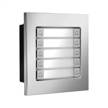 BCS-PAN-P10-N lauko skydelis 2 laidų interkomui – 2MP kamera, 125° plataus kampo, IP65, IK07, sidabrinis/pilkas