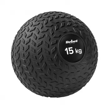 Rebel Active Slam Ball 15 kg 23 cm juodas - medicininis kamuolys jėgos ir reabilitacijos treniruotėms