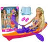 LEAN TOYS Lėlių aksesuarai – kajakas oranžinis