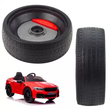 LEAN TOYS priekinis ratas BMW M5 DRIFT 12V akumuliatoriniam važiuojamajam automobiliui - juodas