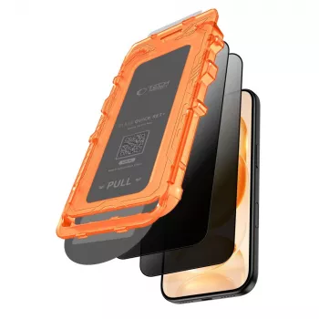 TECH-PROTECT Quick Set Spy+ privatumo grūdintas stiklas ekrano apsaugai 2 vnt. iPhone 18 Pro Max