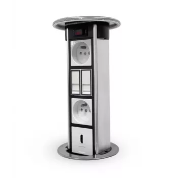 LEGRAND EM/HU-STP-1S-3EU tuščias stalviršio kolonos korpusas 8 moduliams, aliuminis/juodas