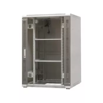 EmiterNet Top 24U laisvai stovintis serverių stelažas, 800x800x1180 mm, stiklinėmis priekinėmis durelėmis, juodas EM/SH05D-8824